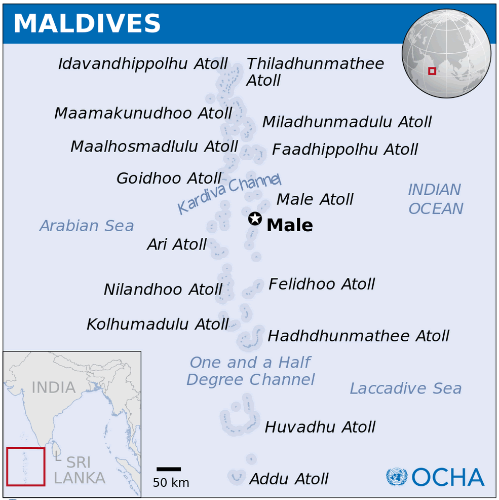 Maldives Emplacement Carte