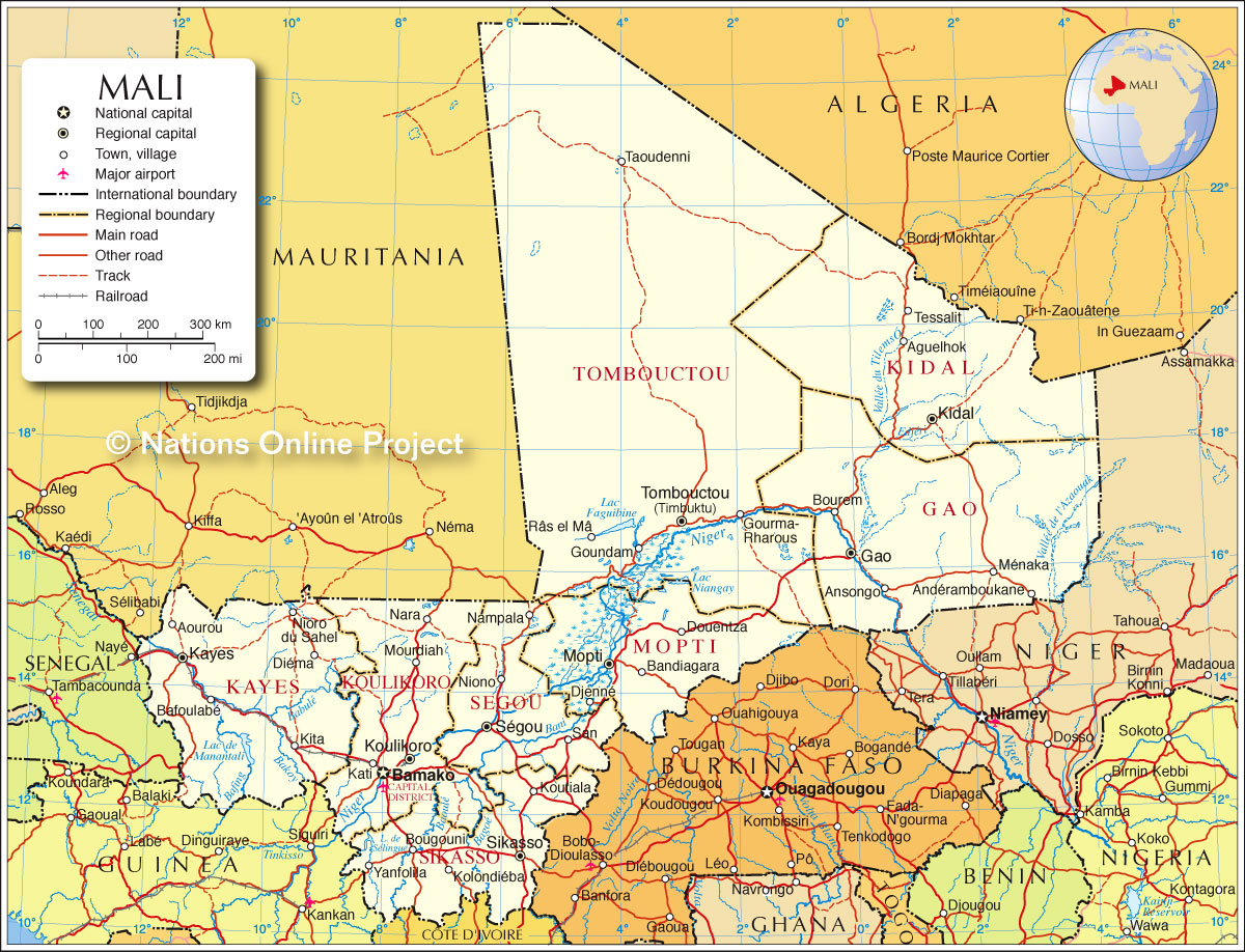 mali regions carte