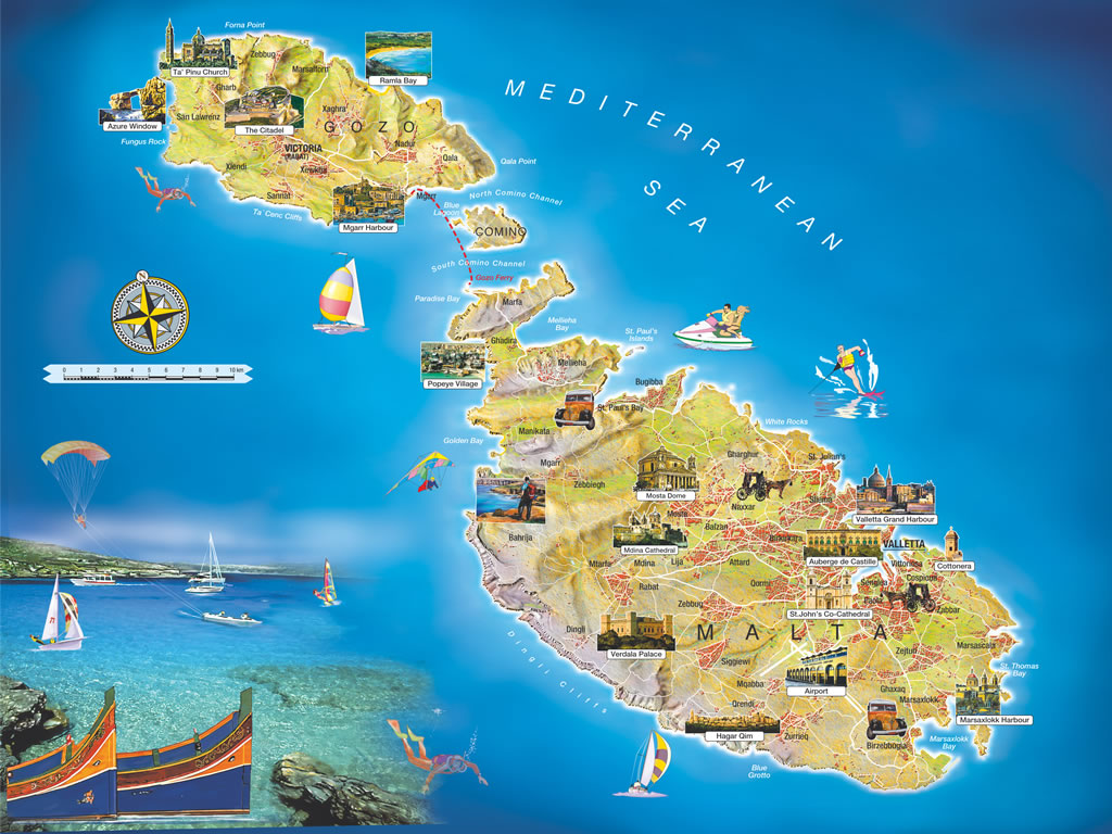 malte touristique carte