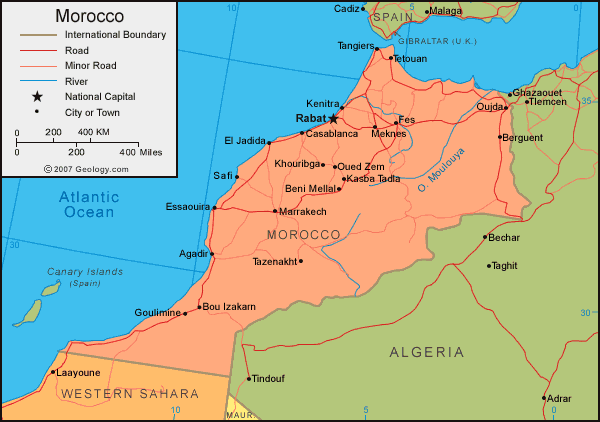 carte du maroc