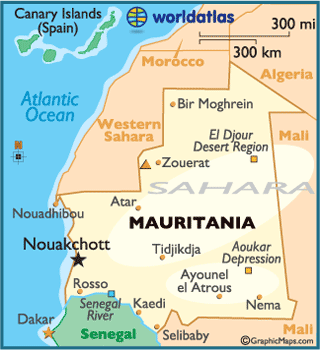 carte mauritanie