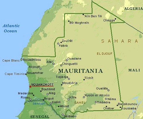 mauritanie carte