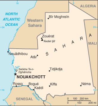 mauritanie carte nouakchott
