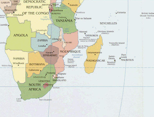 mayotte carte afrique