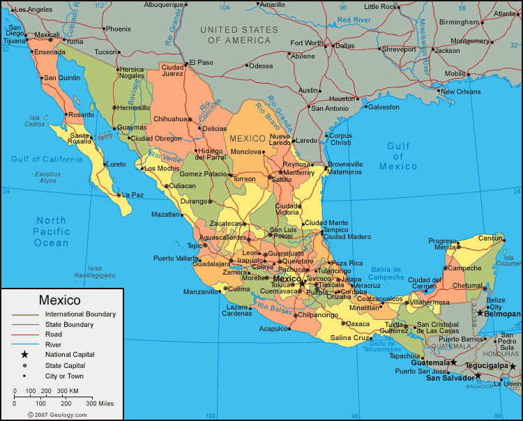 carte du mexique