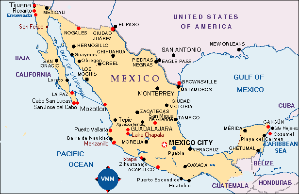 mexique ville plan mecixo villes