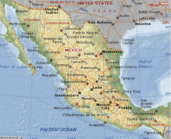 mexique ville plan mexique