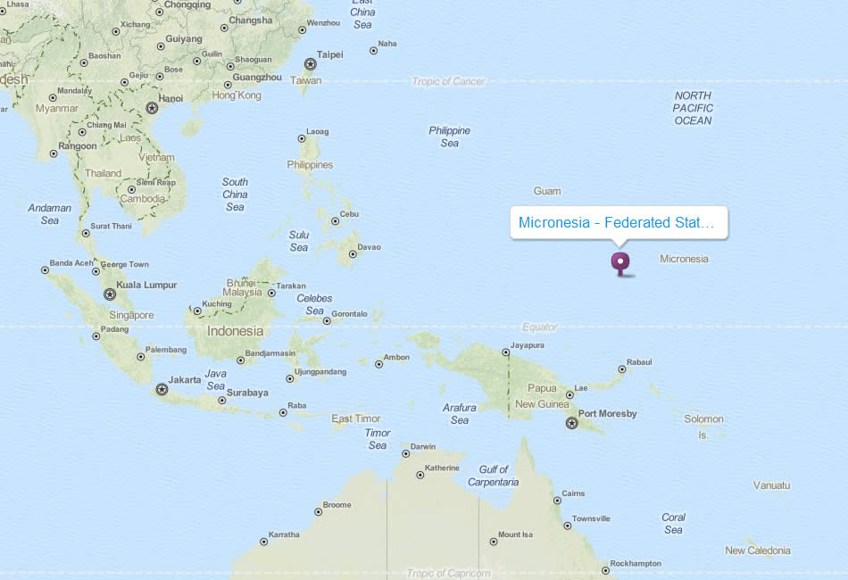 carte du fedetauxd etats du micronesie