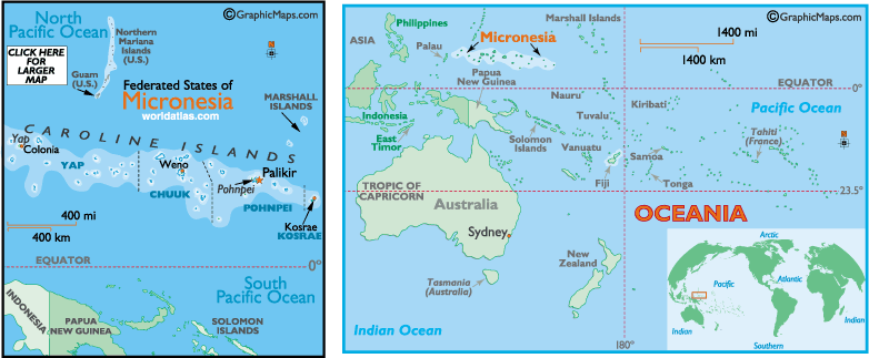 carte du micronesie