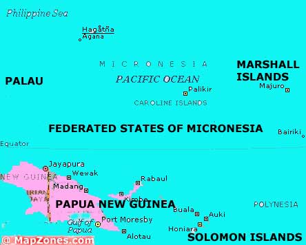 micronesie carte pacifique ocean