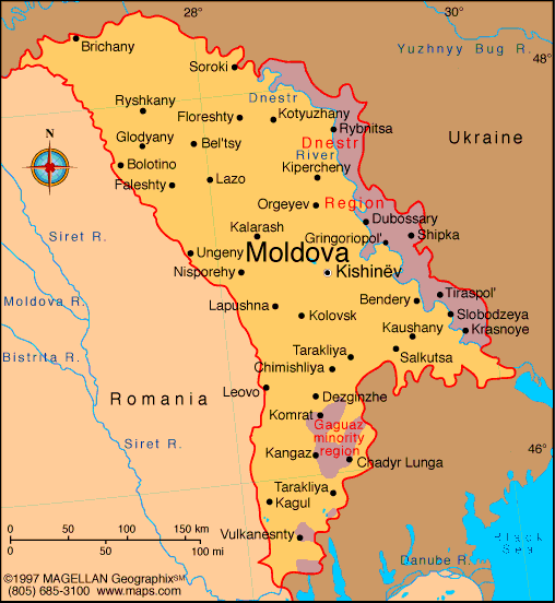 moldavie villes carte