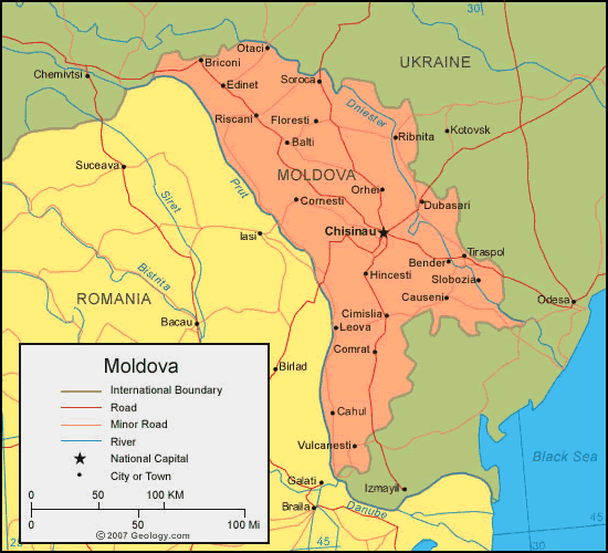 politique carte du moldavie