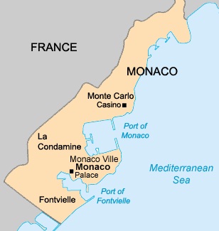 france monaco carte