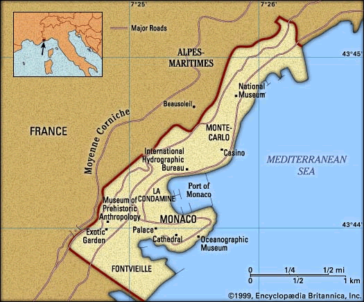 monaco carte france