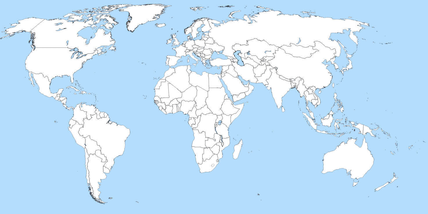 Carte du Monde vierge