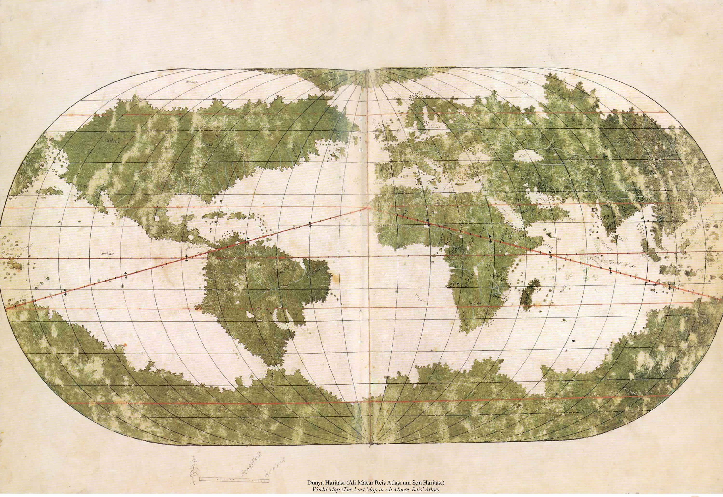 Carte du Monde Ali Macar Reis