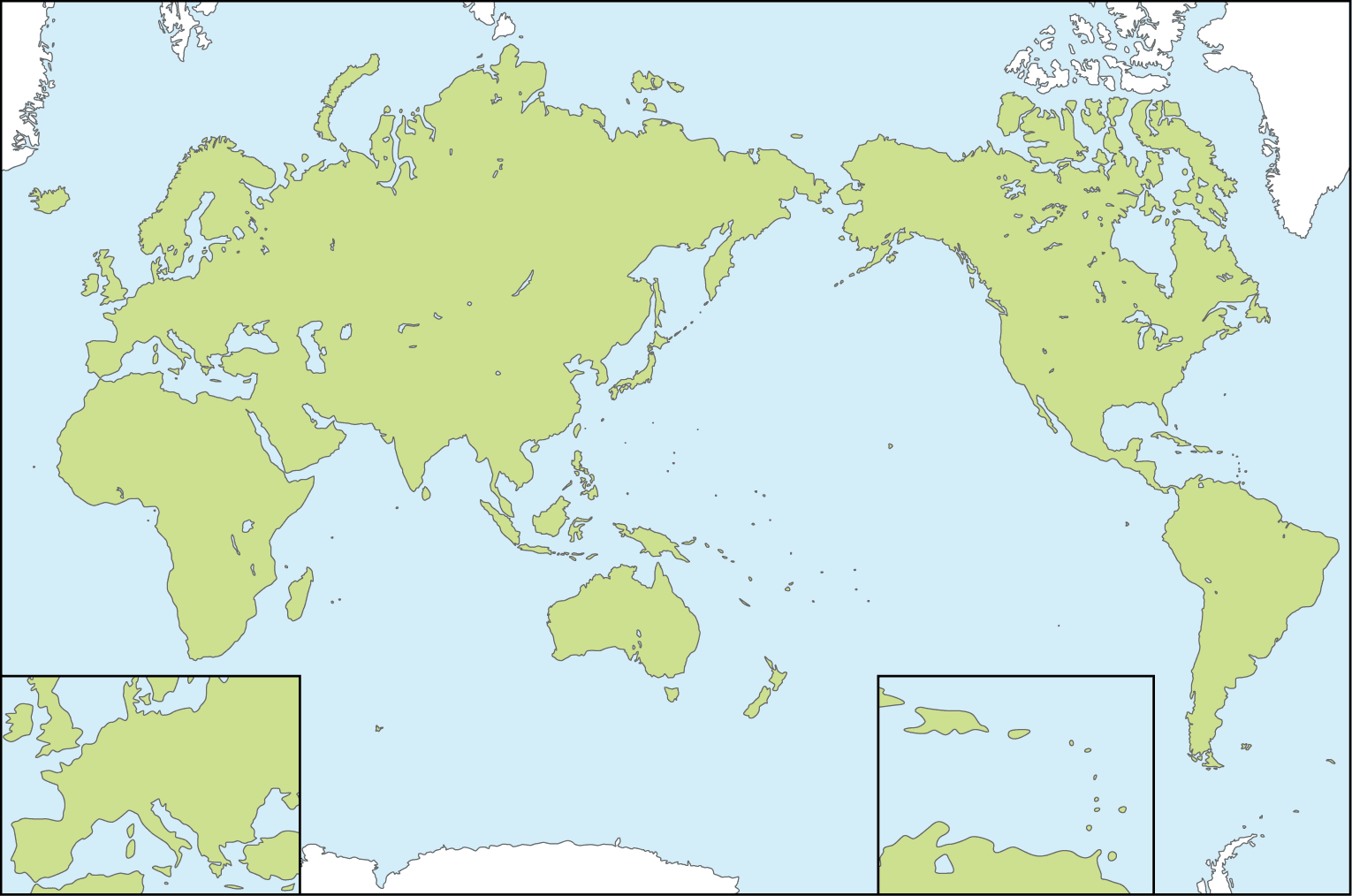 Carte vierge du Monde