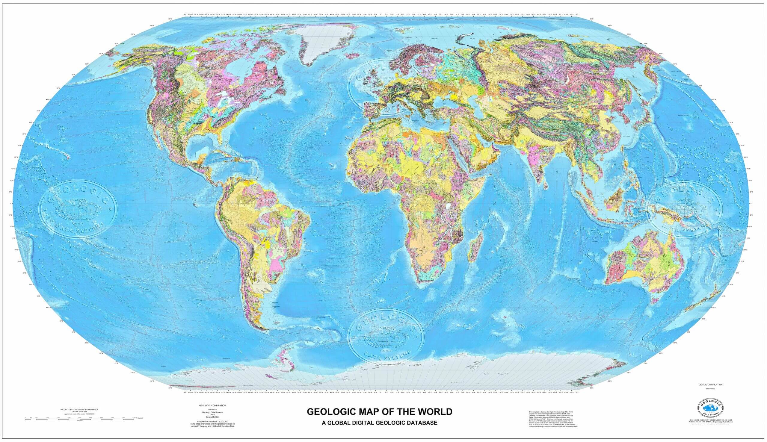 Carte geologique du Monde gratuite