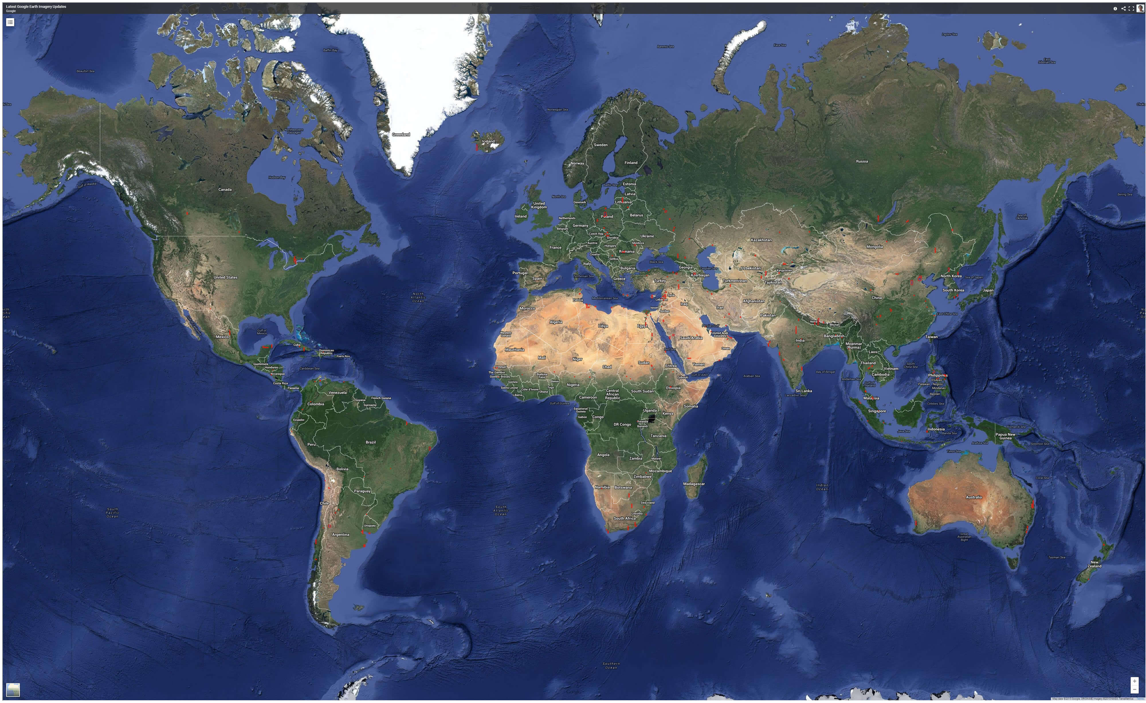 Carte du Monde google haute resolution