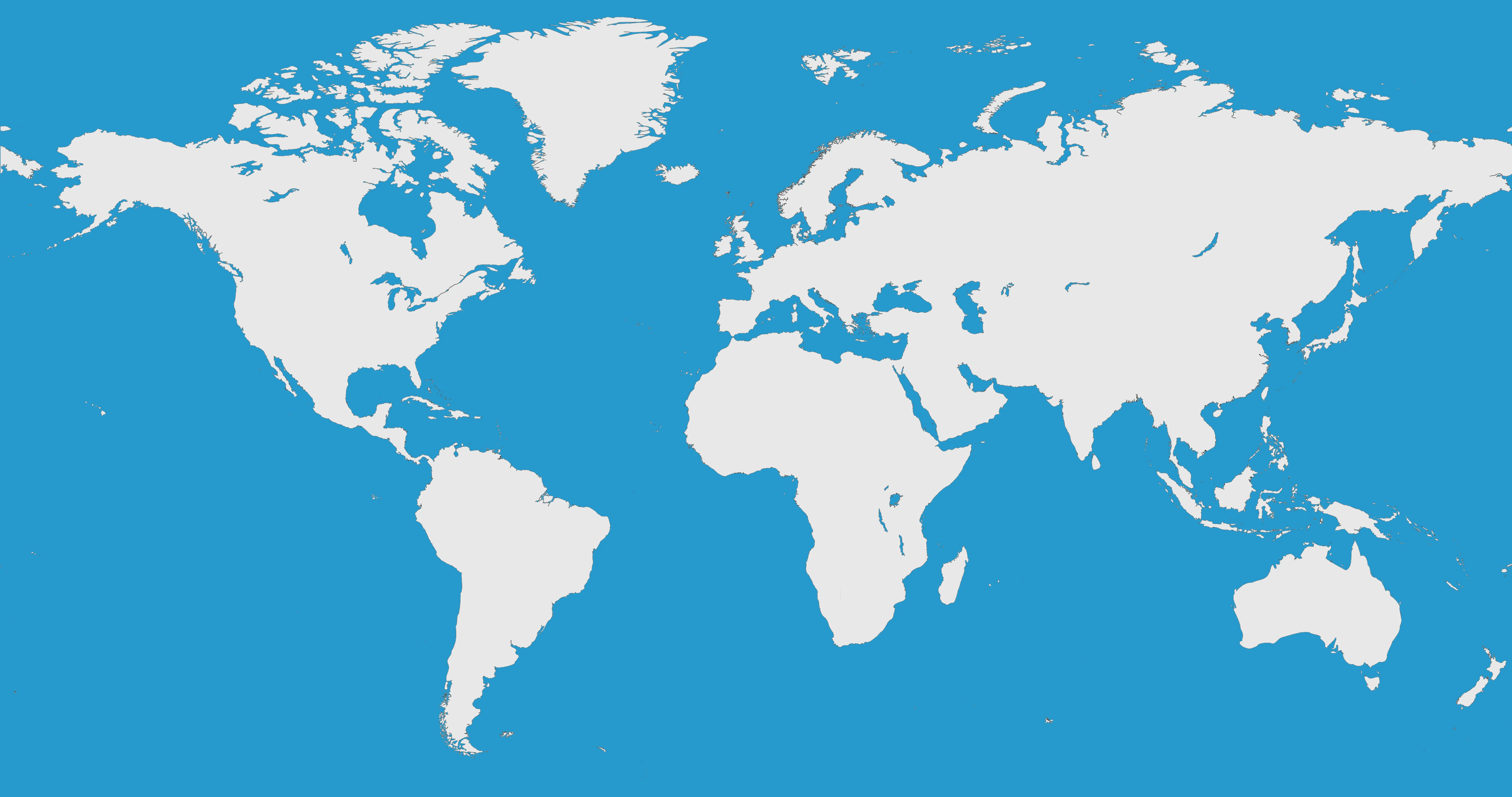 Carte du Monde vierge haute qualite