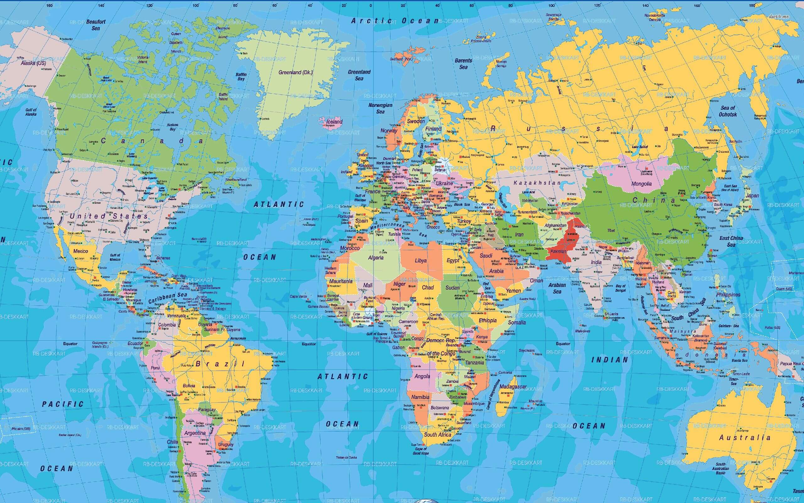 Carte politique haute resolution