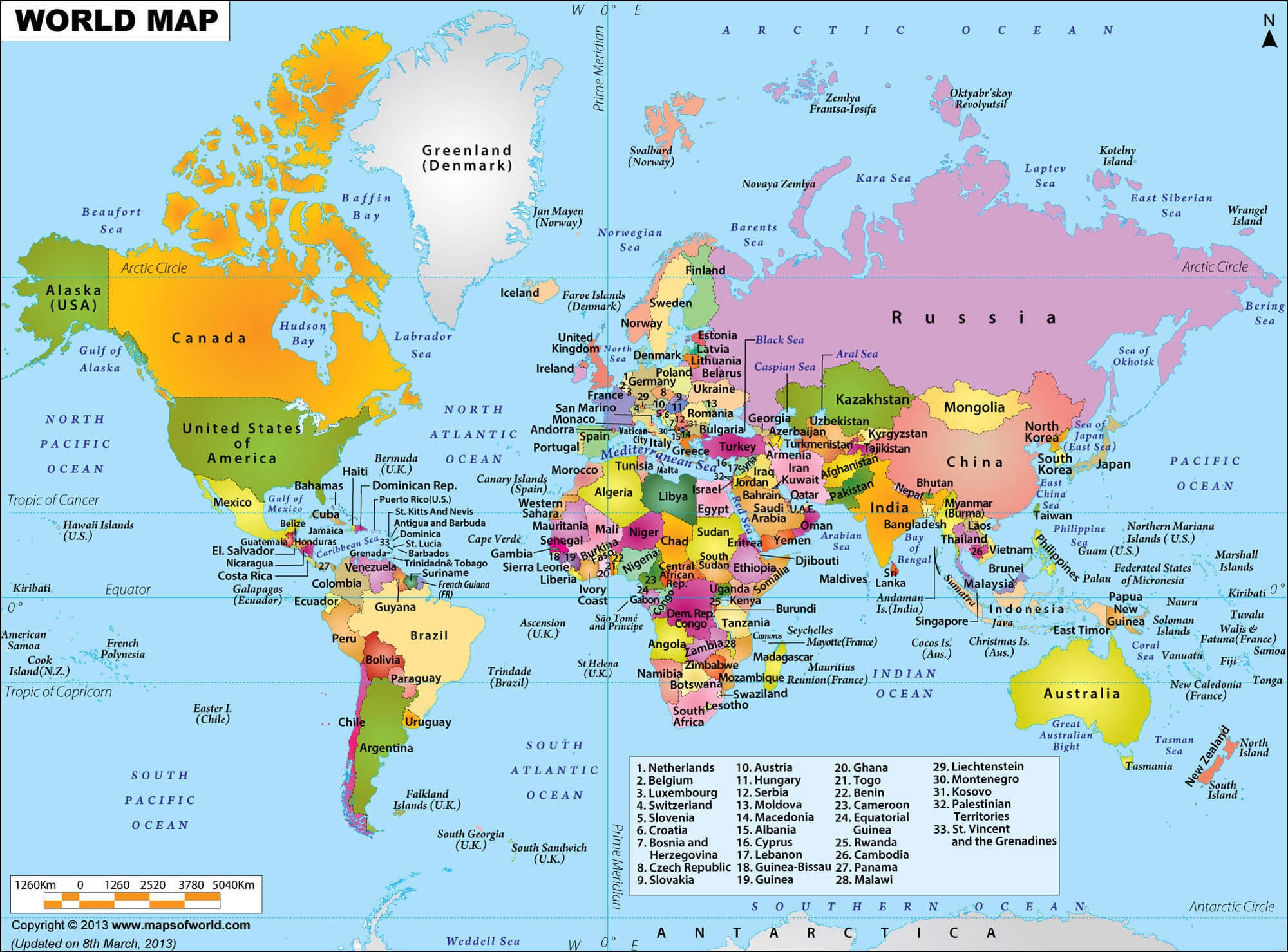 Grand Fond Ecran Carte du Monde haute resolution