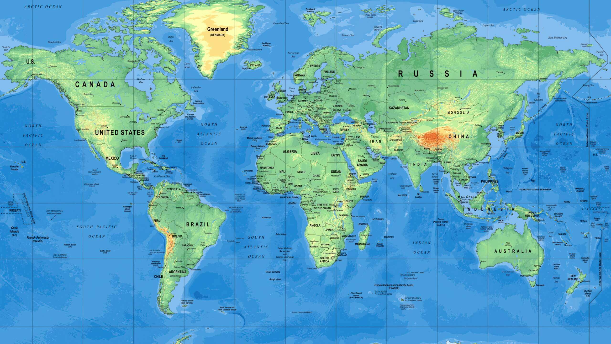 Atlas du Monde haute resolution a imprimer