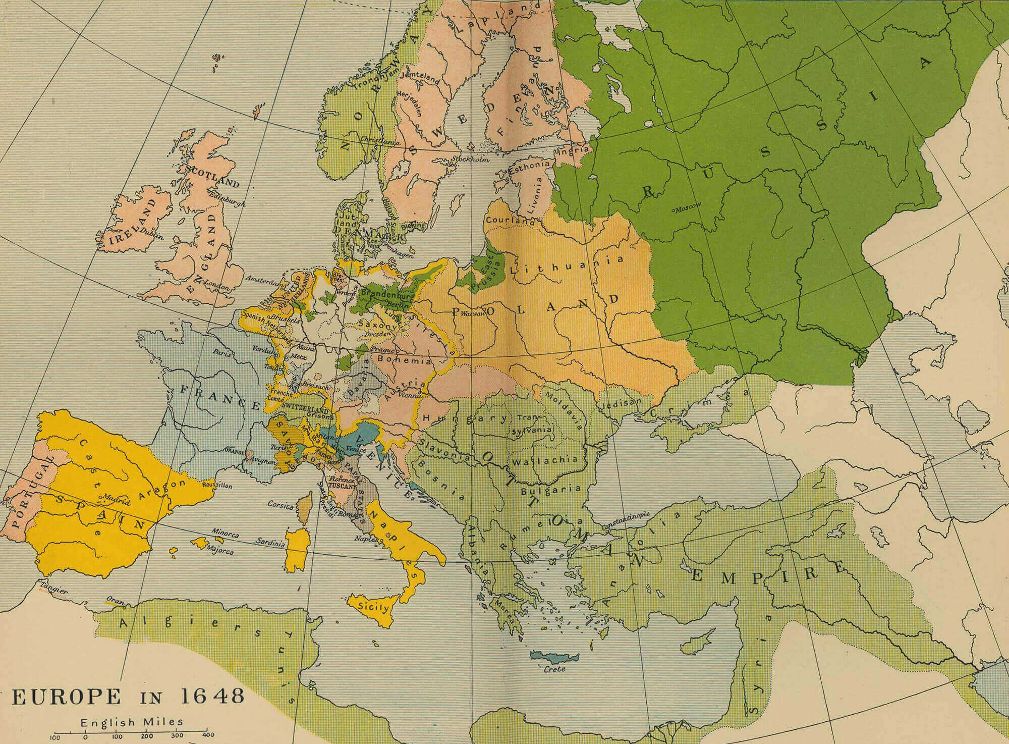 Monde Carte Europe 1648