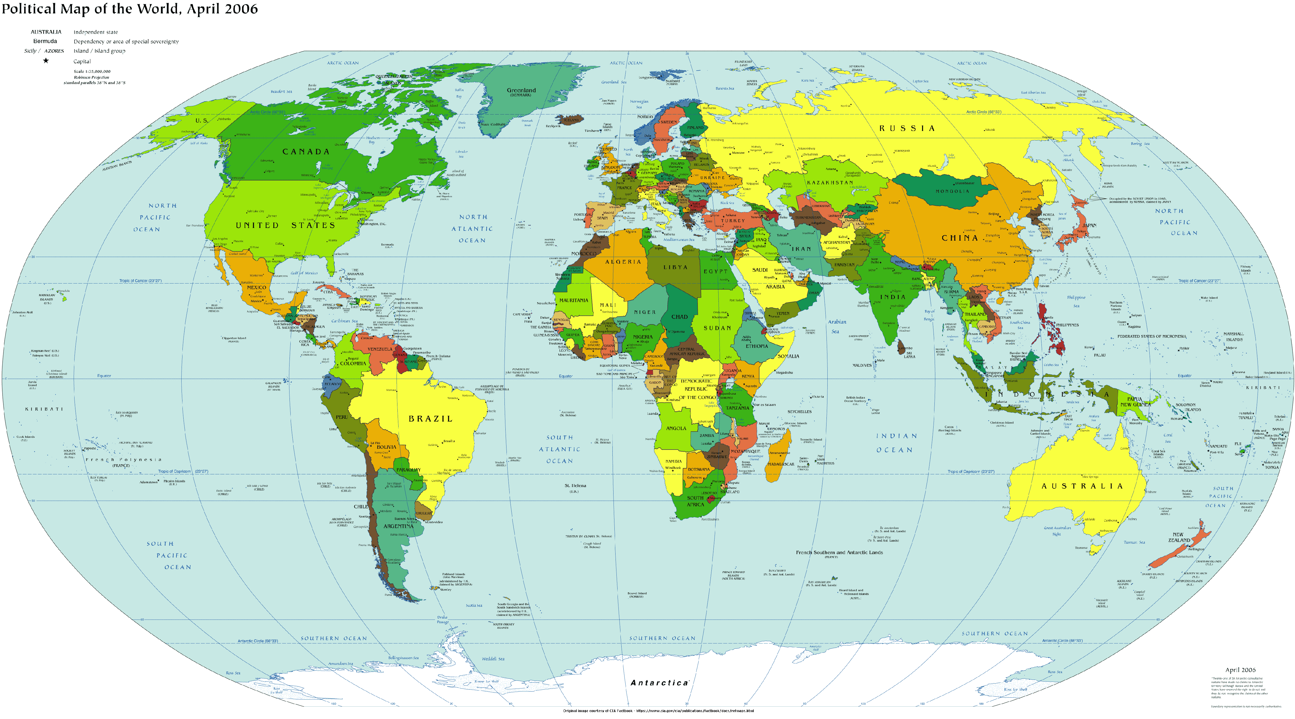 Monde Politique Carte Anglais