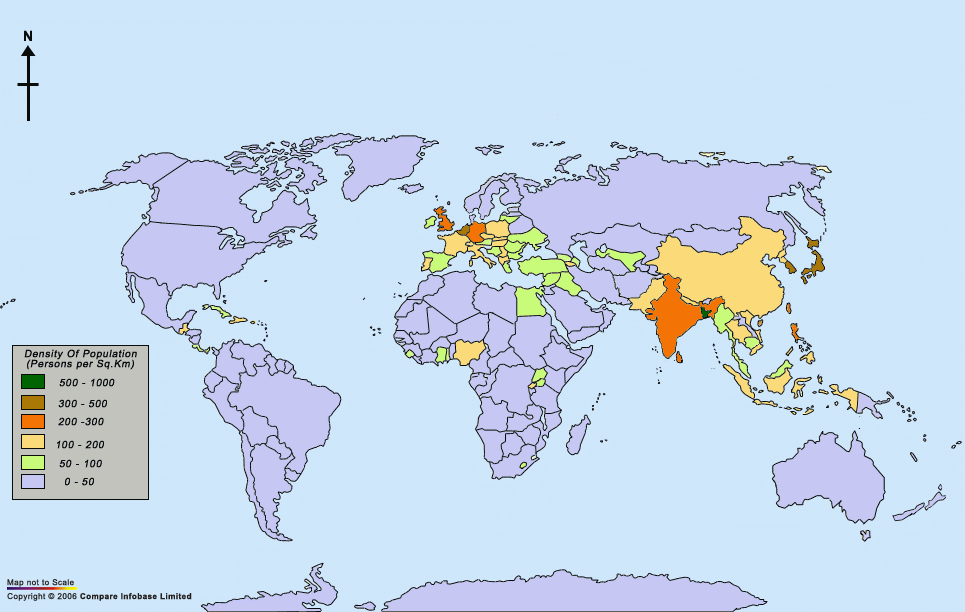 Monde Population Densite Carte