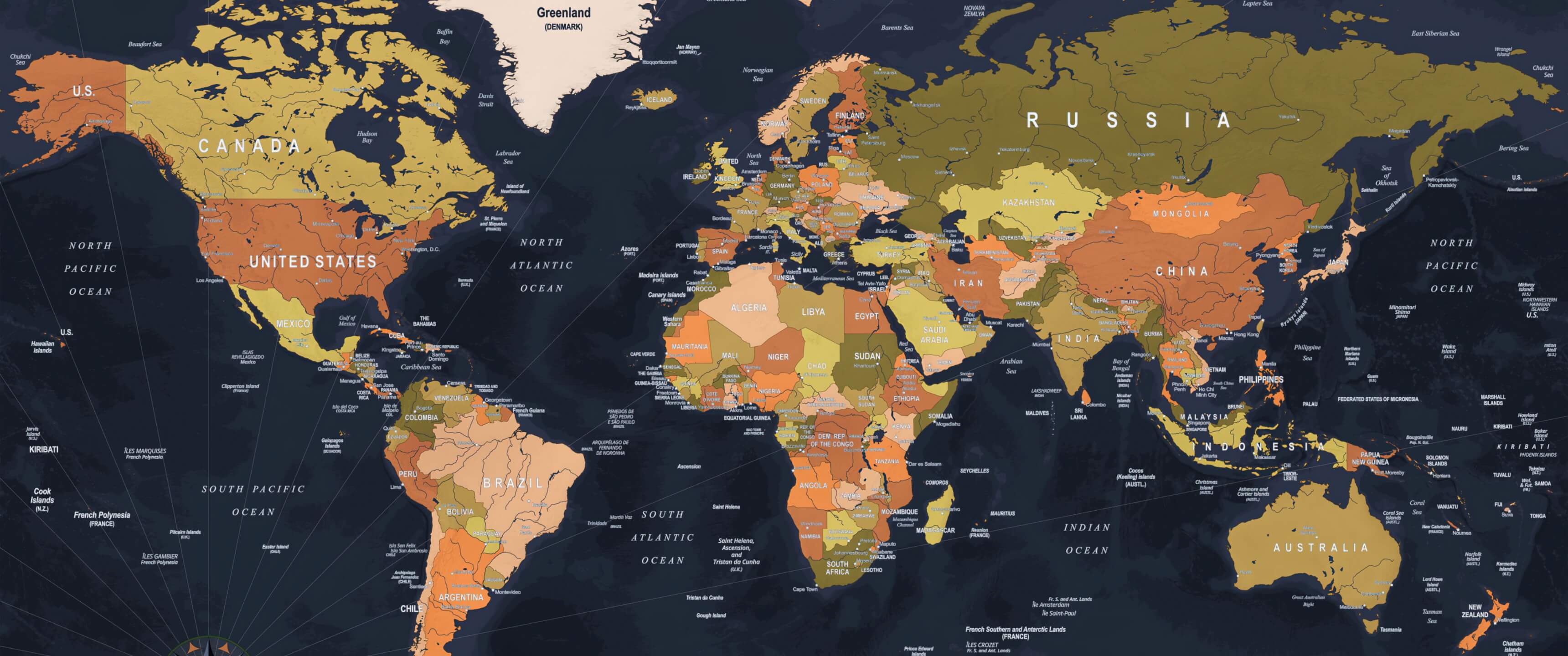 Design Fond ecran carte du Monde