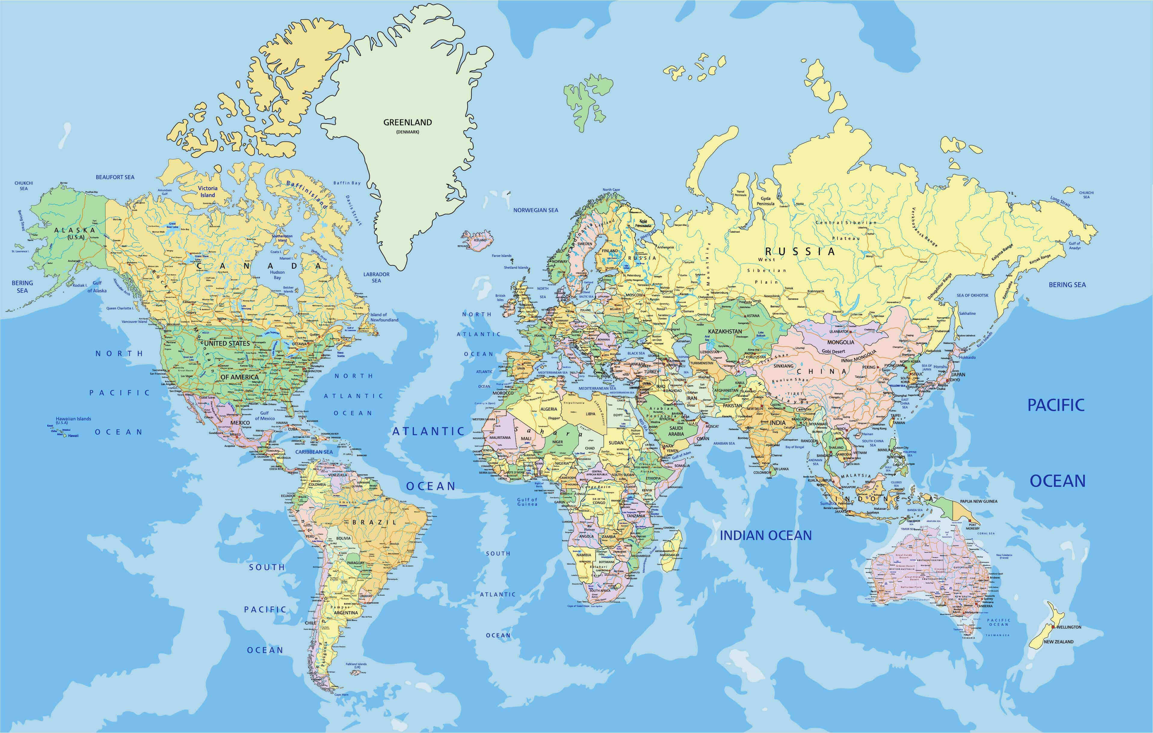 Cartes des pays du Monde