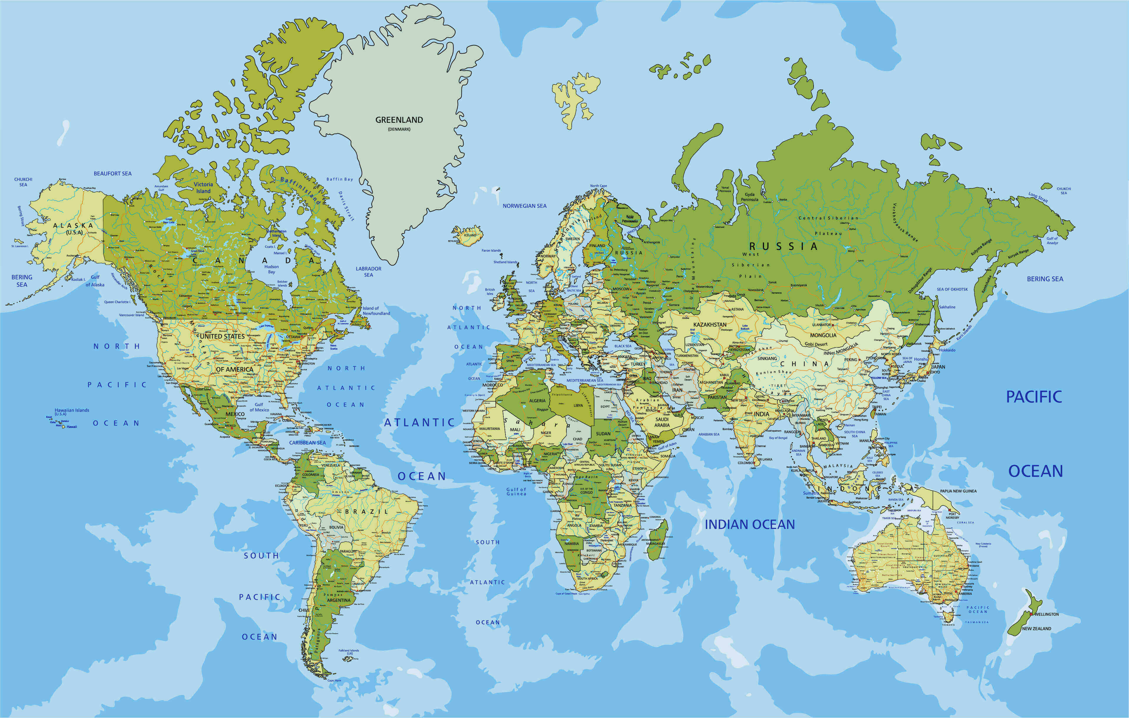 Carte du Monde politique