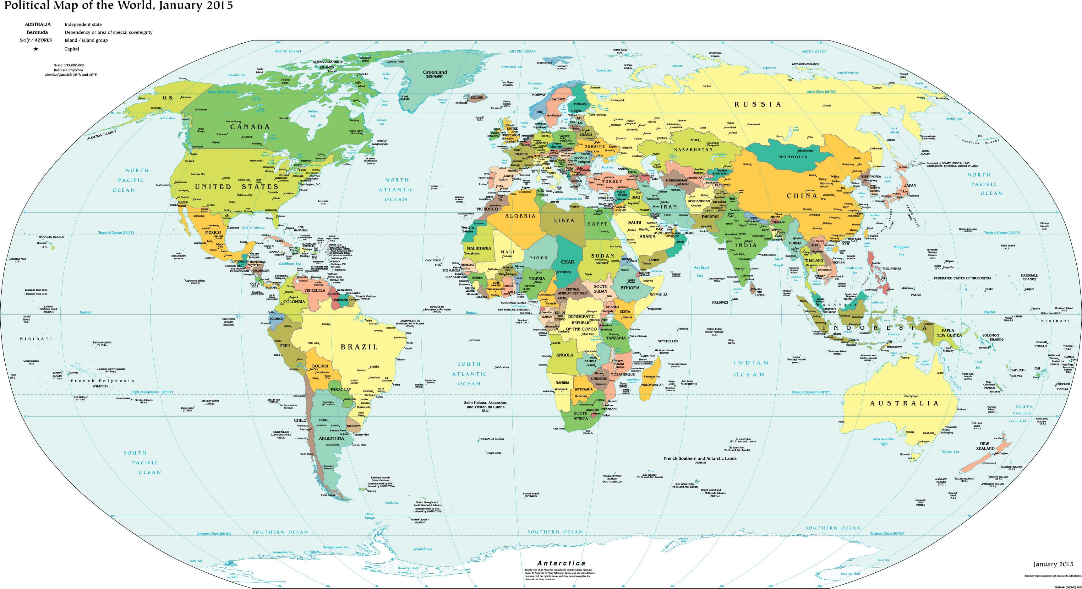 Carte politique du Monde