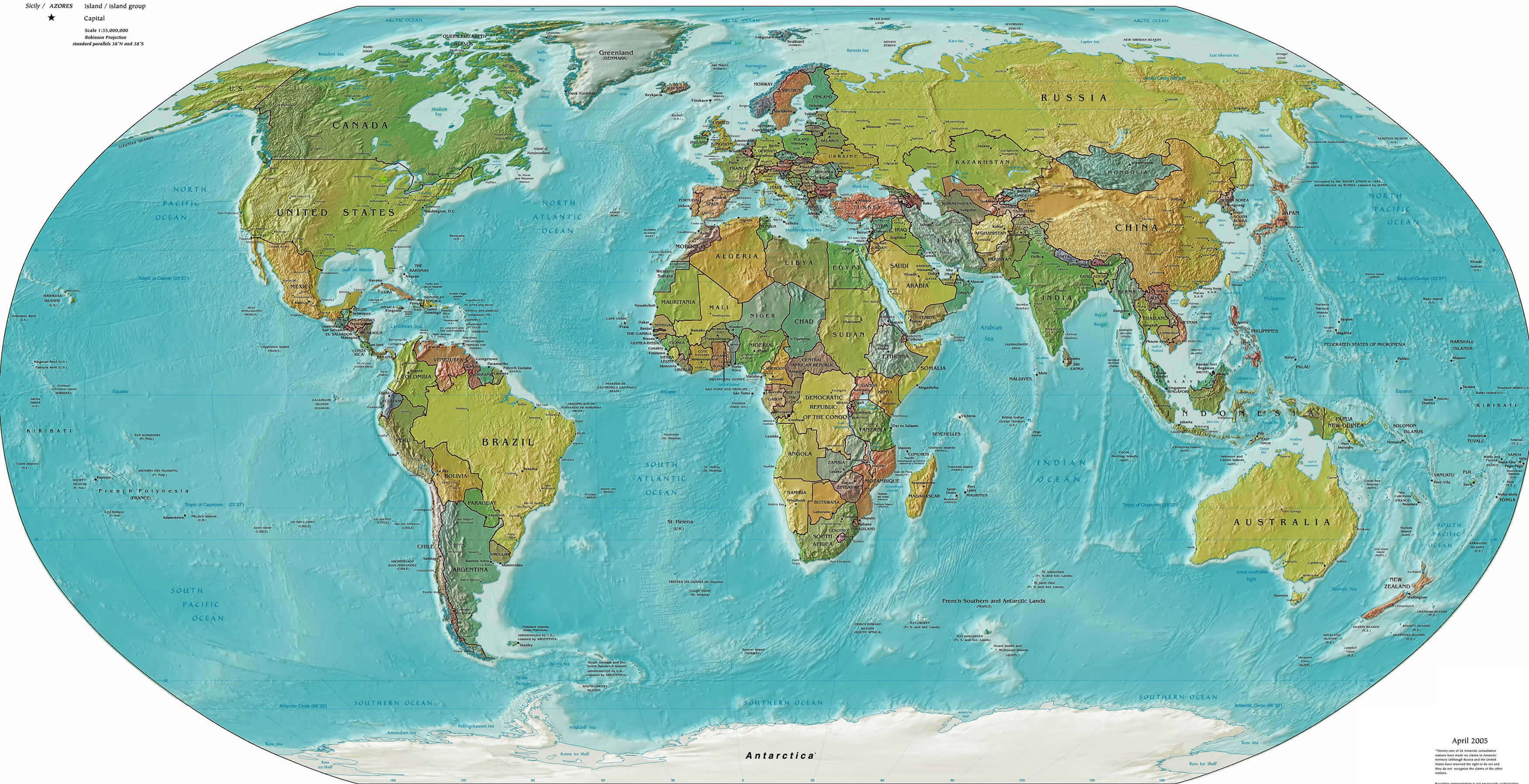 Monde Politique Carte Cities