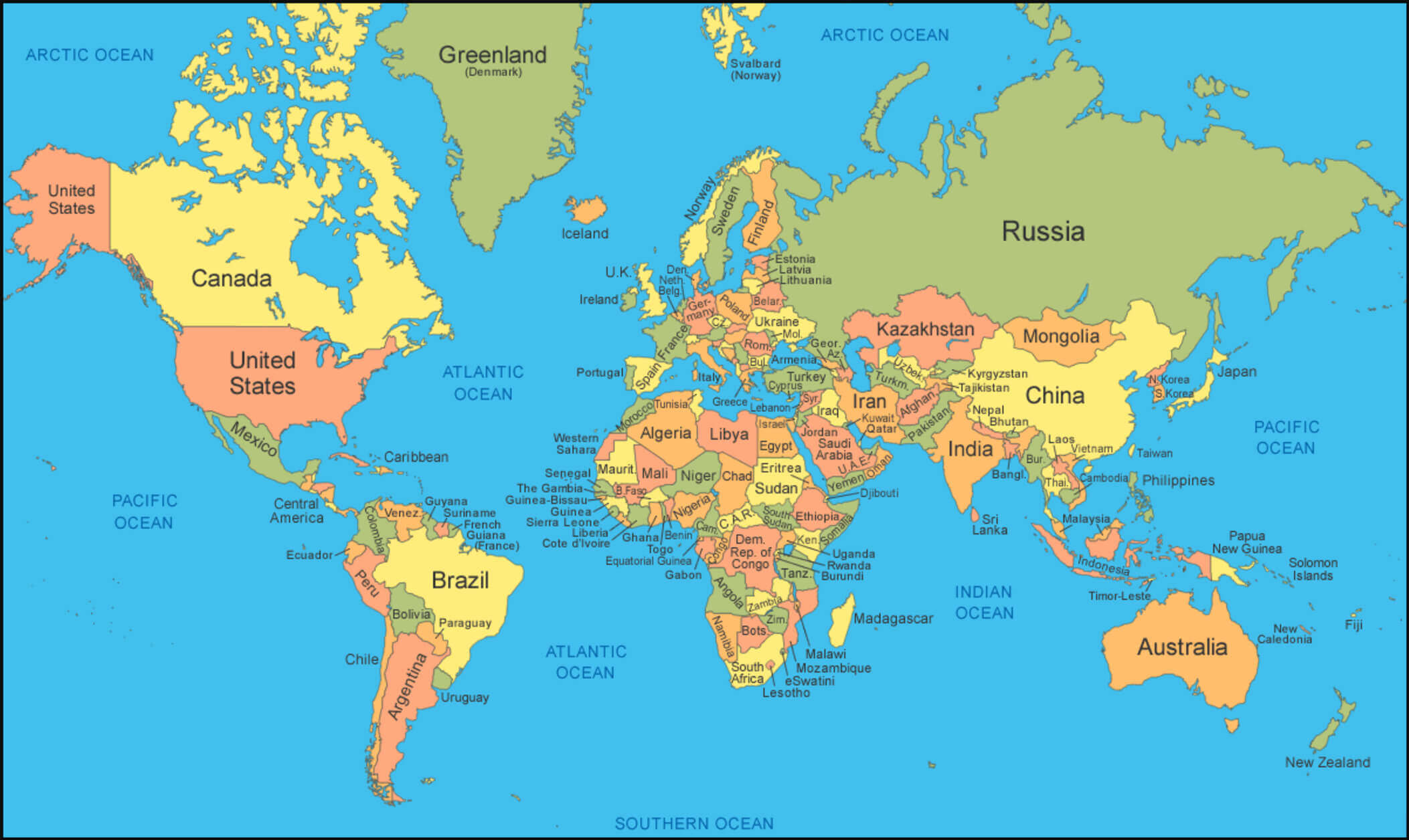 Telecharger carte politique du monde