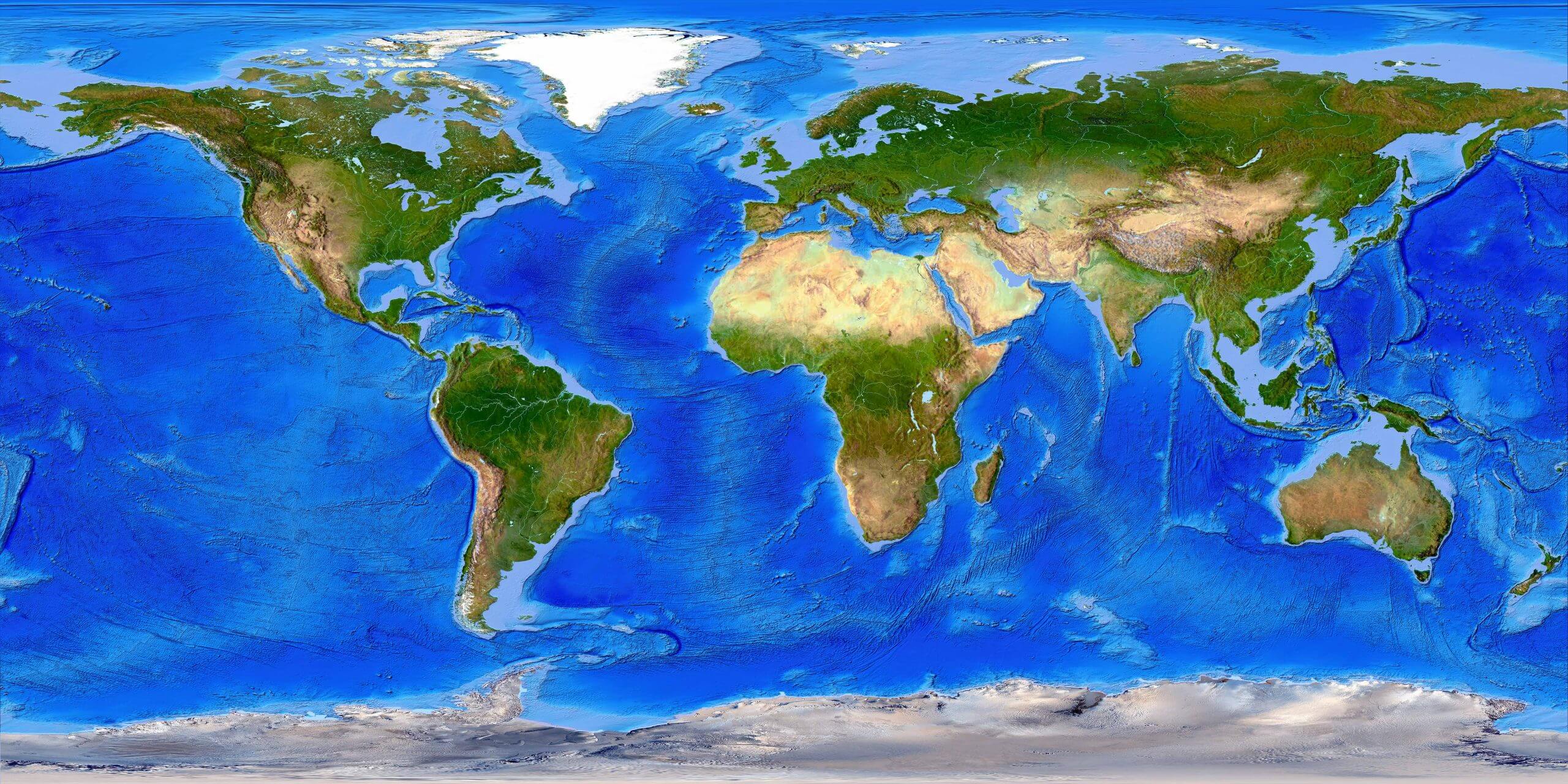 Telecharger carte topographique du monde vierge