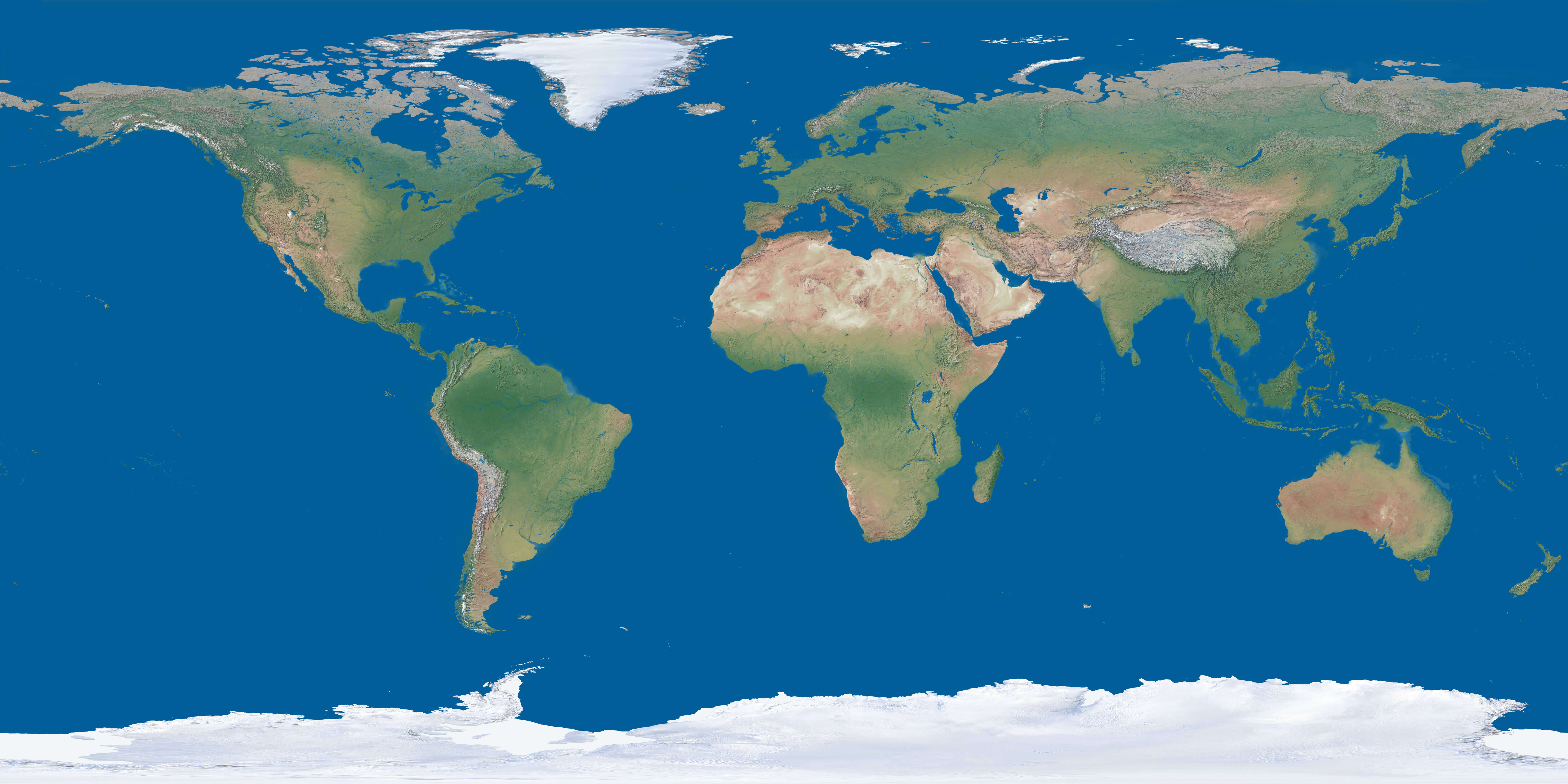 Carte de la Terre a imprimer