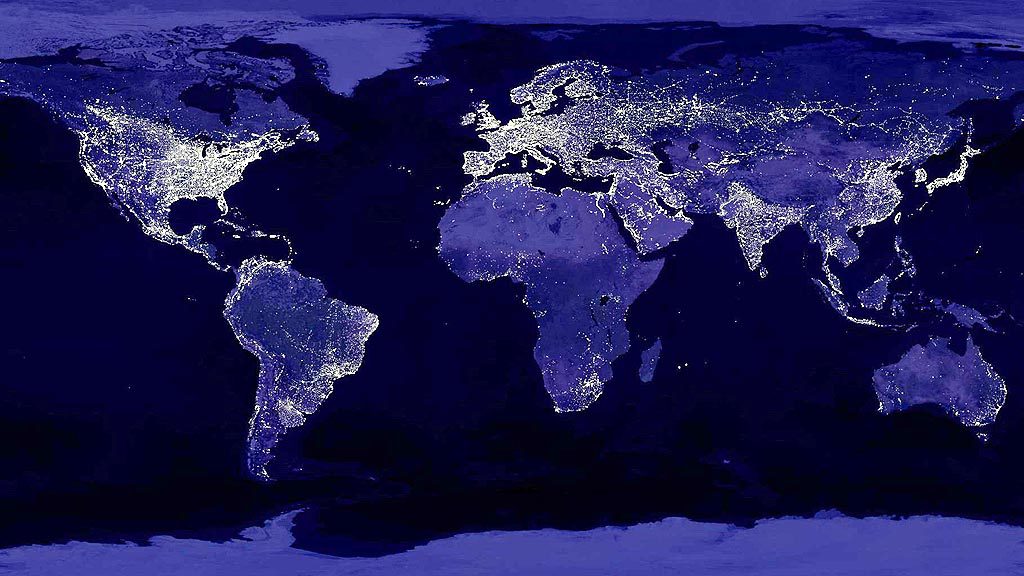 Carte de la Terre de nuit