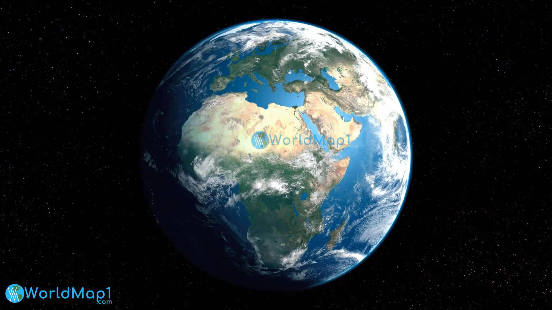 Carte Terre et Afrique Europe depuis lespace