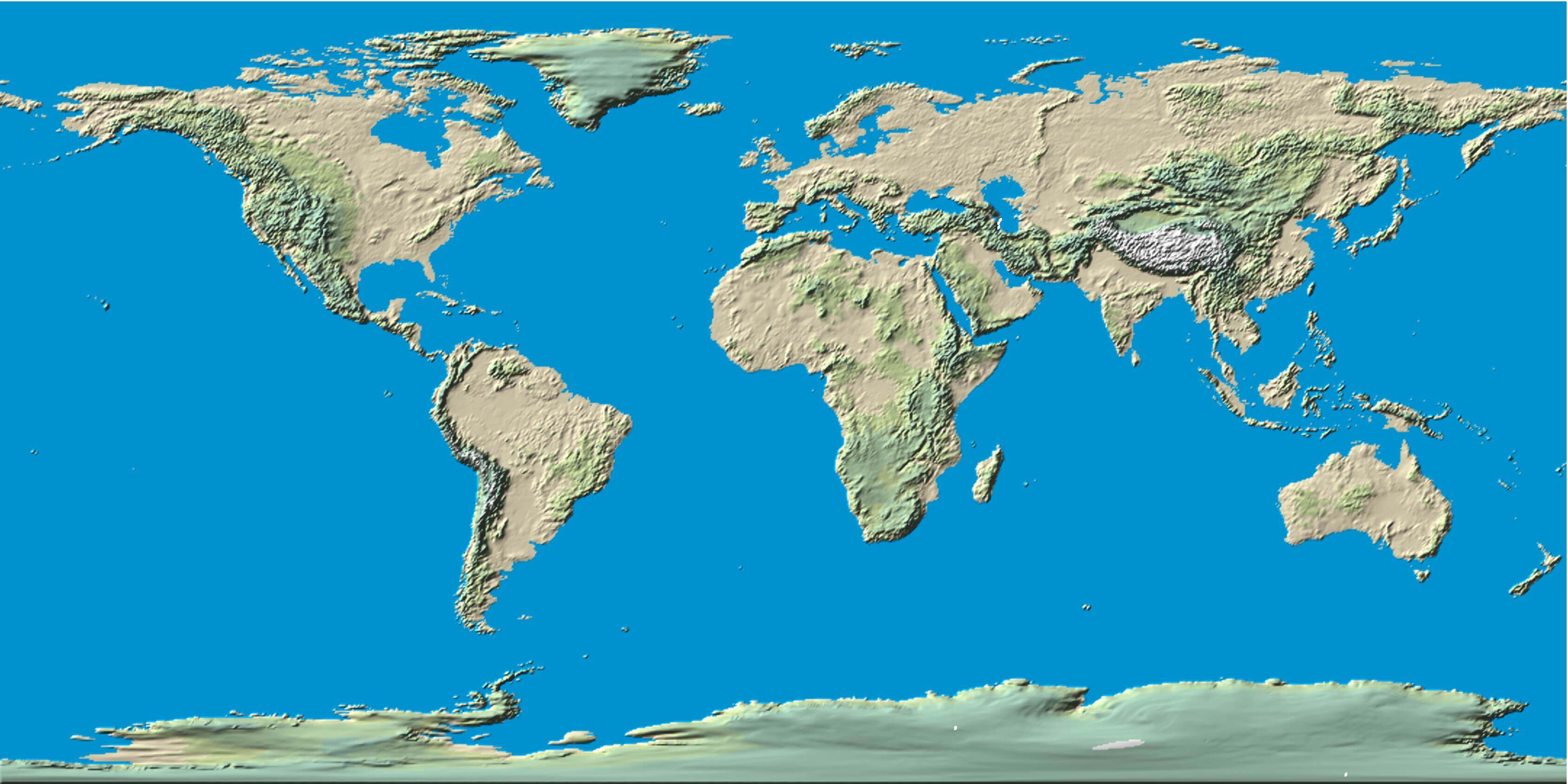 Topographique Carte du Monde
