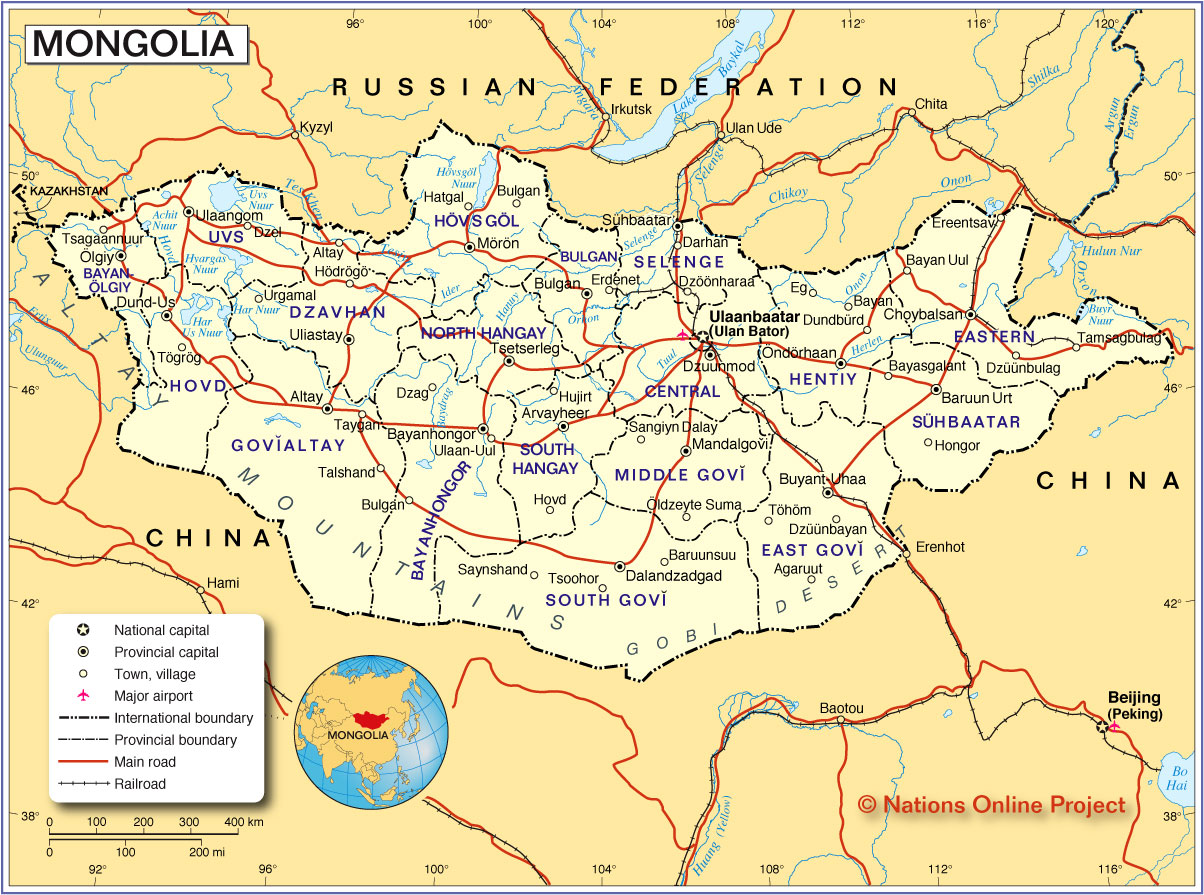 mongolie carte