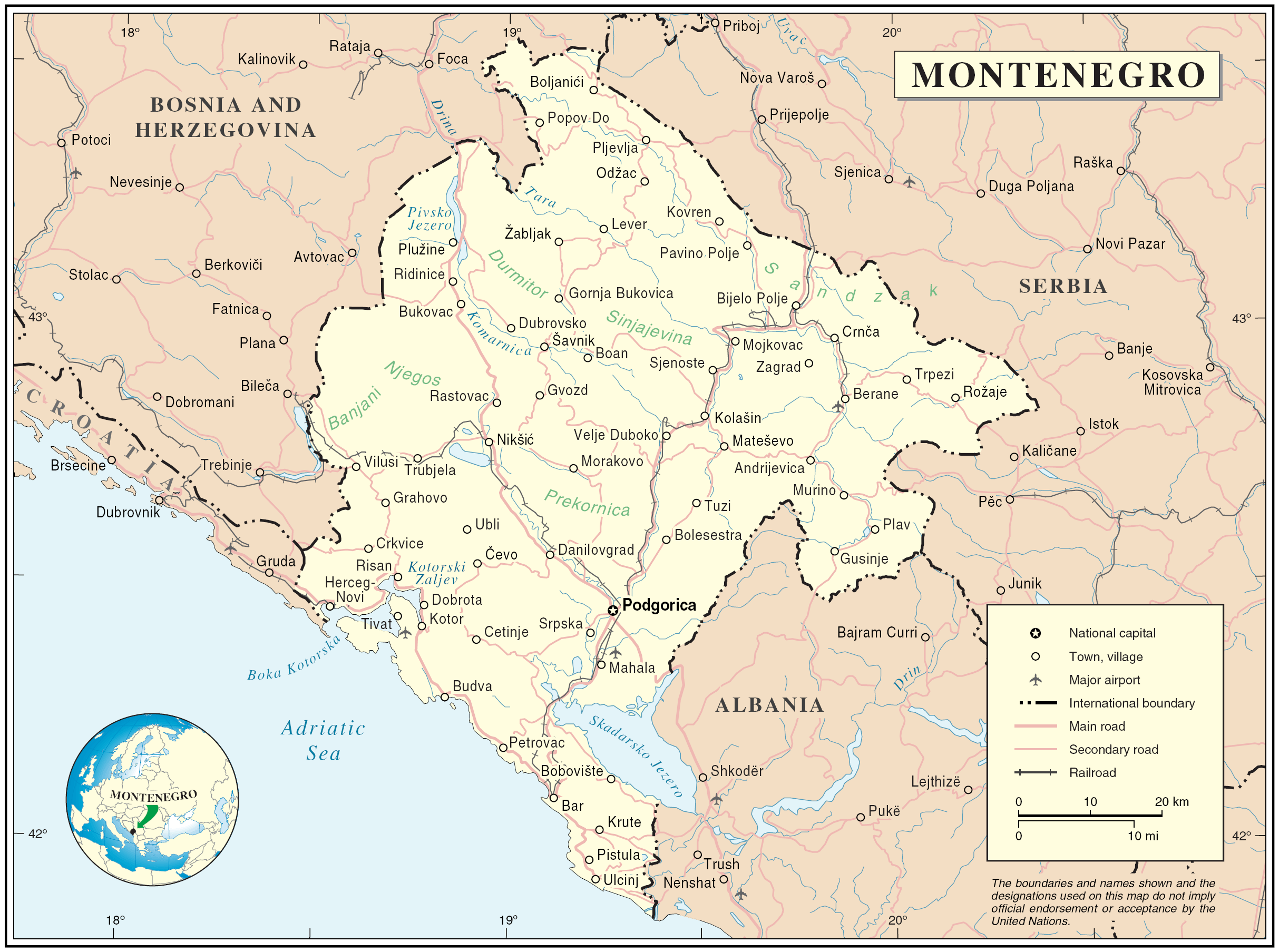 Montenegro carte