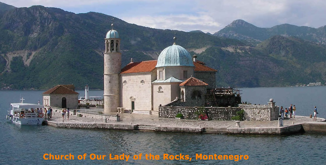 Eglise de Our Lady de la Rocks Montenegro