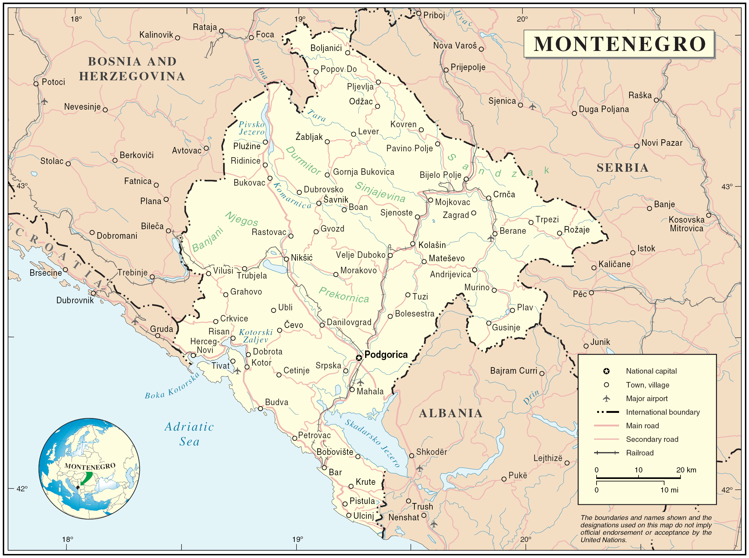 Montenegro National Carte