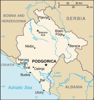 Montenegro Carte Podgorica