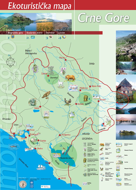 Montenegro Eco Tourisme carte