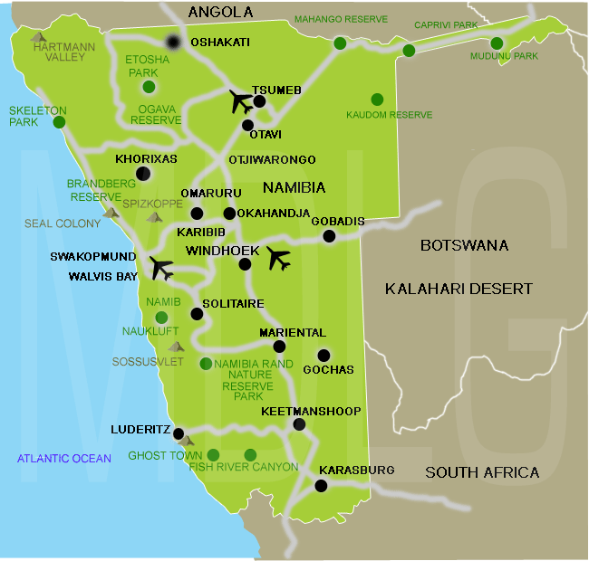 namibie carte