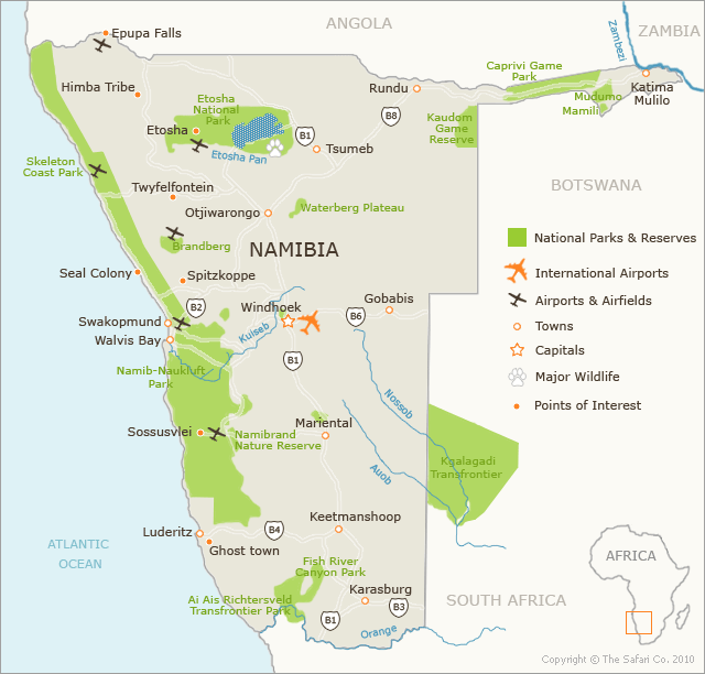 namibie national carte