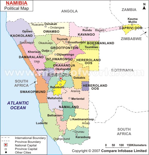 namibie politique carte